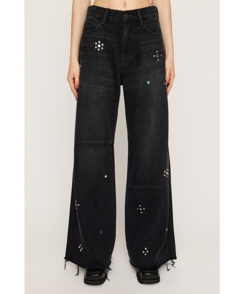 STUDS SEAM DESIGN FLARE PT-E スタッズ シームデザイン フレアパンツ