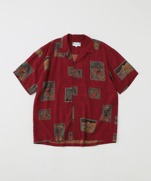 TWO PALMS（トゥーパームス）の「TWO PALMS / トゥーパームス 別注 オーバーダイ アロハシャツ（シャツ/ブラウス・メンズ・ブラック/レッド/ブラック系その他/ブルー系その他・MEDIUM/LARGE）」の4枚目の写真