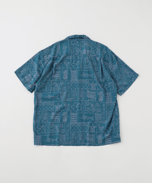 TWO PALMS（トゥーパームス）の「TWO PALMS / トゥーパームス 別注 オーバーダイ アロハシャツ（シャツ/ブラウス・メンズ・ブラック/レッド/ブラック系その他/ブルー系その他・MEDIUM/LARGE）」の7枚目の写真