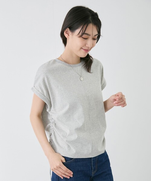 Jayro(ジャイロ)の「サイドギャザープルオーバー(Tシャツ/カットソー・レディース・ホワイト系その他/ブラック/グレー・FREE)」の12枚目の写真