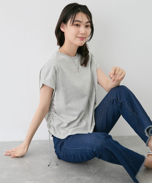 Jayro(ジャイロ)の「サイドギャザープルオーバー(Tシャツ/カットソー・レディース・ホワイト系その他/ブラック/グレー・FREE)」の15枚目の写真