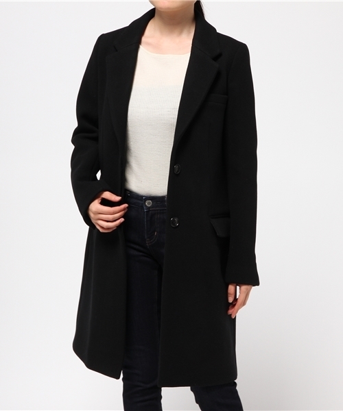 'PalinkA（パリンカ）の「メルトンチェスターコート（その他アウター・レディース・ネイビー/グレー/ブラック・36/38）」の2枚目の写真