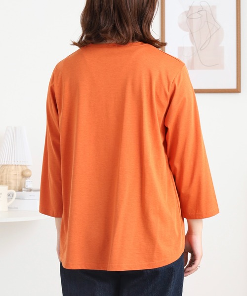 BRODIAEA(ブローディア)の「BRODIAEA スパンコール ネコデザインカットソー(Tシャツ/カットソー・レディース・ブルーグリーン/グレイッシュベージュ/ブラック/オレンジ・40)」の22枚目の写真