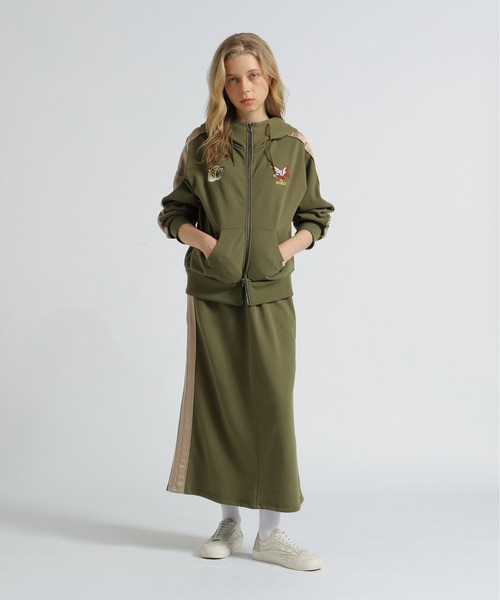 AVIREX(アヴィレックス)の「《SOUVENIR COLLECTION》SATIN SKA COMBI SKIRT(スカート・レディース・ブラック/グレー/オリーブ・F)」の16枚目の写真