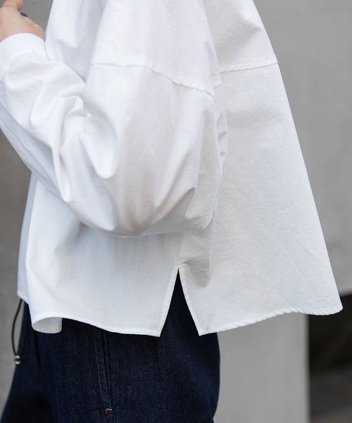 Munich（ミューニック）の「コットンブロードクロップド2wayブラウス（シャツ/ブラウス・レディース・ホワイト/ベージュ/ブラック・FREE）」の19枚目の写真