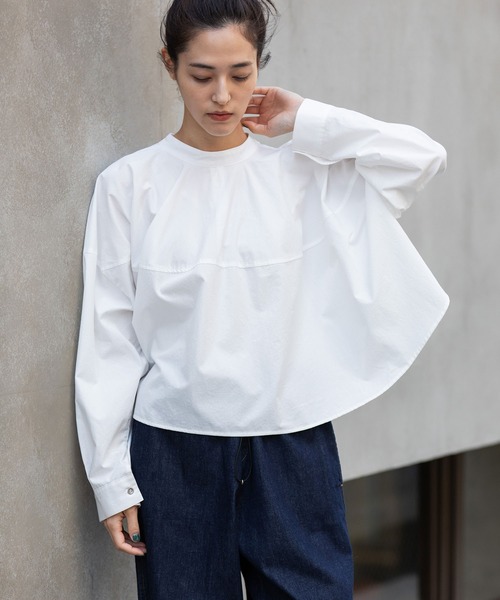 Munich（ミューニック）の「コットンブロードクロップド2wayブラウス（シャツ/ブラウス・レディース・ホワイト/ベージュ/ブラック・FREE）」の22枚目の写真