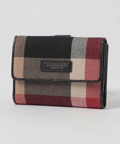 セール】クレストブリッジチェックキャンバス二つ折り財布（財布