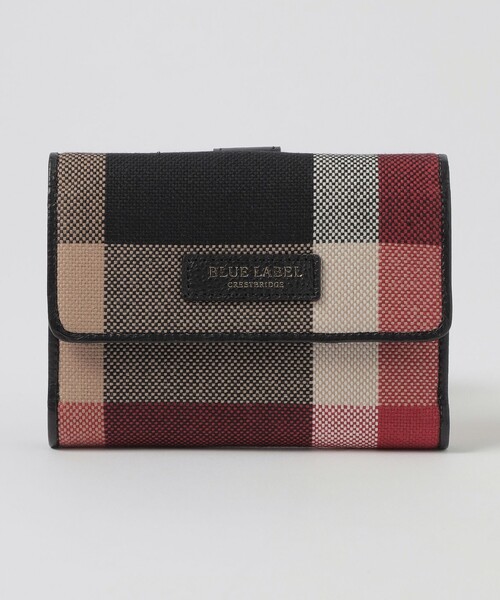 ブルーレーベルクレストブリッジ未使用サックス PVC二つ折り財布 ブルーレーベルクレストブリッジ未使用サックス PVC二つ折り財布