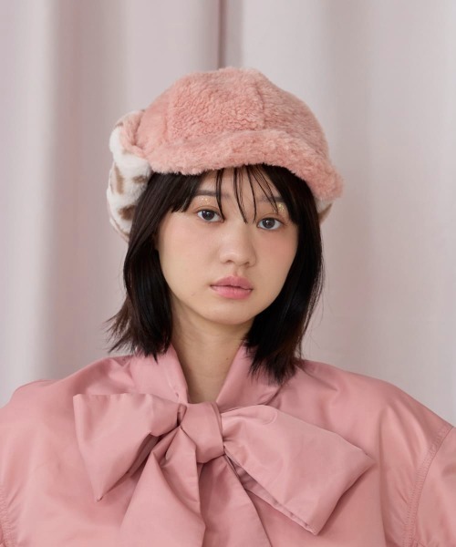 kaorinomori（カオリノモリ）の「kaorinomori ルネキャップ ジジ / カオリノモリ（キャップ・レディース・ホワイト/ピンク/ブラック・M/57.5cm）」の3枚目の写真