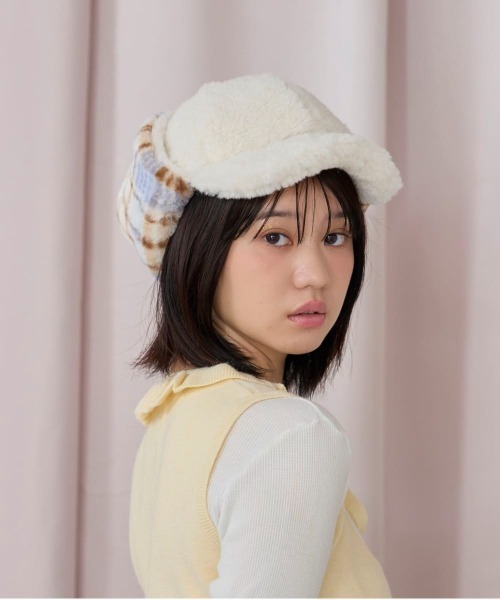 kaorinomori（カオリノモリ）の「kaorinomori ルネキャップ ジジ / カオリノモリ（キャップ・レディース・ホワイト/ピンク/ブラック・M/57.5cm）」の6枚目の写真