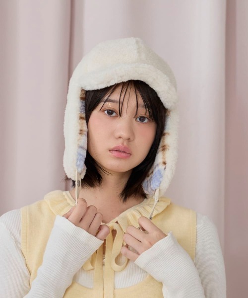 kaorinomori（カオリノモリ）の「kaorinomori ルネキャップ ジジ / カオリノモリ（キャップ・レディース・ホワイト/ピンク/ブラック・M/57.5cm）」の7枚目の写真