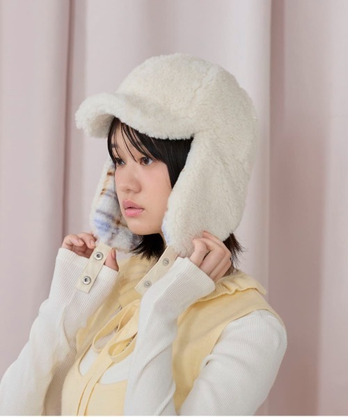 kaorinomori（カオリノモリ）の「kaorinomori ルネキャップ ジジ / カオリノモリ（キャップ・レディース・ホワイト/ピンク/ブラック・M/57.5cm）」の8枚目の写真