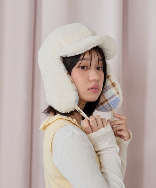 kaorinomori（カオリノモリ）の「kaorinomori ルネキャップ ジジ / カオリノモリ（キャップ・レディース・ホワイト/ピンク/ブラック・M/57.5cm）」の9枚目の写真