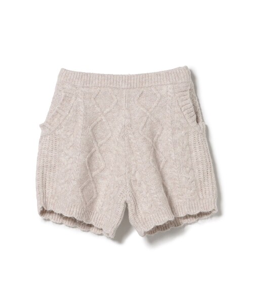 BEAMS mini（ビームスミニ）の「ケーブルニット ショートパンツ 2025FW（90～140cm）（その他パンツ・キッズ・ホワイト系その他5/ブラウン系その他3・MEDIUM/L(130～140)/LARGE）」の10枚目の写真