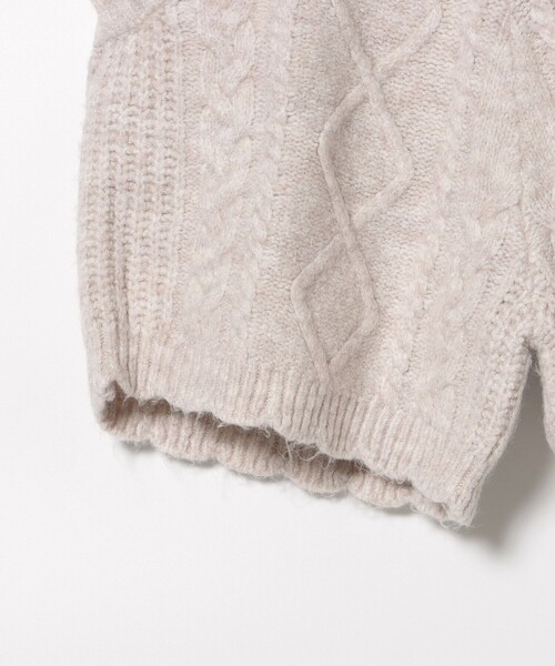 BEAMS mini（ビームスミニ）の「ケーブルニット ショートパンツ 2025FW（90～140cm）（その他パンツ・キッズ・ホワイト系その他5/ブラウン系その他3・MEDIUM/L(130～140)/LARGE）」の12枚目の写真