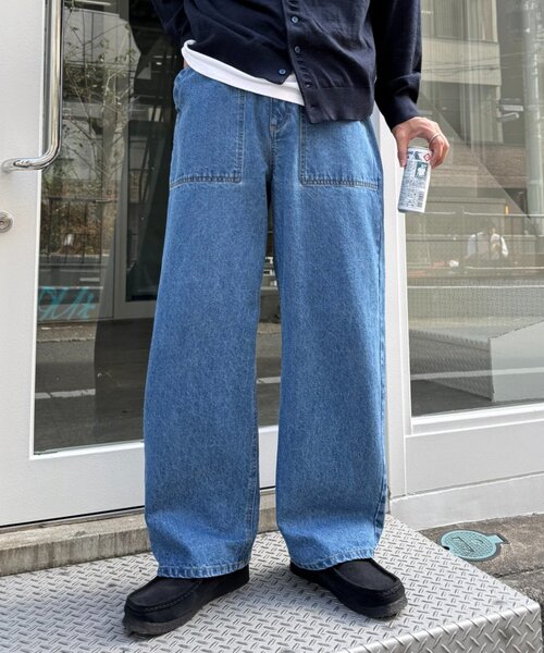 CIAOPANIC TYPY（チャオパニックティピー）の「ウォッシュドベイカーワイドデニムパンツ/セットアップアイテムあり（デニムパンツ・メンズ・ブルー/ベージュ/ブラック・MEDIUM/LARGE）」の3枚目の写真