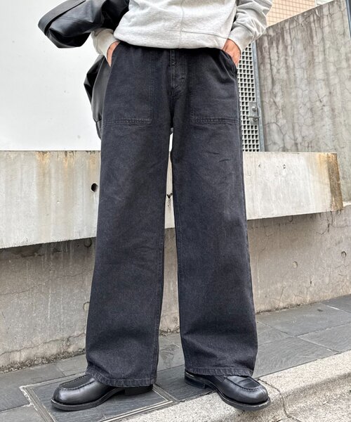 CIAOPANIC TYPY（チャオパニックティピー）の「ウォッシュドベイカーワイドデニムパンツ/セットアップアイテムあり（デニムパンツ・メンズ・ブルー/ベージュ/ブラック・MEDIUM/LARGE）」の2枚目の写真