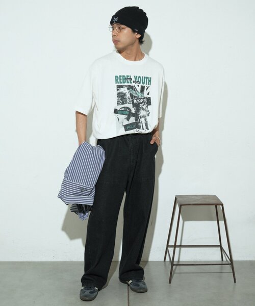 CIAOPANIC TYPY（チャオパニックティピー）の「ウォッシュドベイカーワイドデニムパンツ/セットアップアイテムあり（デニムパンツ・メンズ・ブルー/ベージュ/ブラック・MEDIUM/LARGE）」の8枚目の写真