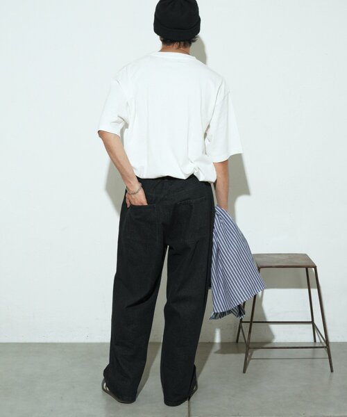 CIAOPANIC TYPY（チャオパニックティピー）の「ウォッシュドベイカーワイドデニムパンツ/セットアップアイテムあり（デニムパンツ・メンズ・ブルー/ベージュ/ブラック・MEDIUM/LARGE）」の11枚目の写真