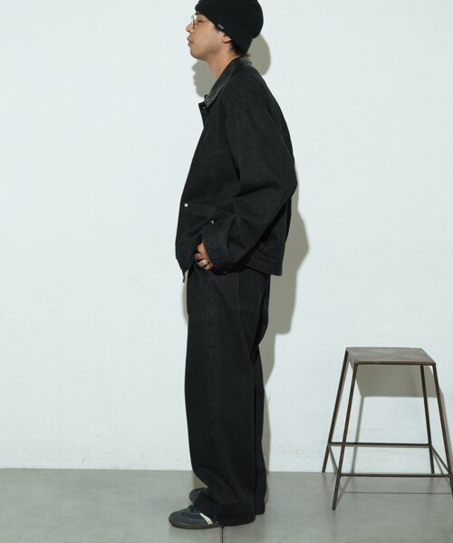 CIAOPANIC TYPY（チャオパニックティピー）の「ウォッシュドベイカーワイドデニムパンツ/セットアップアイテムあり（デニムパンツ・メンズ・ブルー/ベージュ/ブラック・MEDIUM/LARGE）」の13枚目の写真