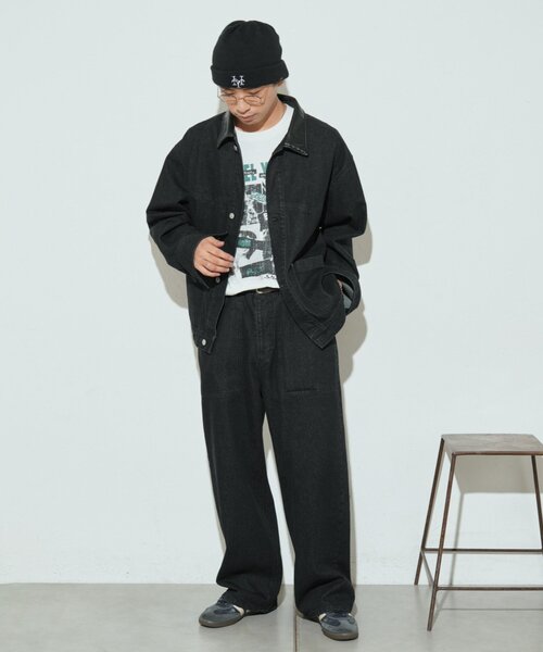 CIAOPANIC TYPY（チャオパニックティピー）の「ウォッシュドベイカーワイドデニムパンツ/セットアップアイテムあり（デニムパンツ・メンズ・ブルー/ベージュ/ブラック・MEDIUM/LARGE）」の14枚目の写真