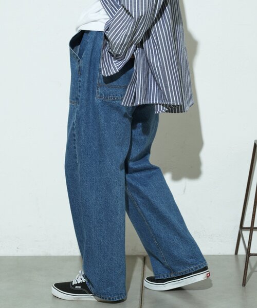 CIAOPANIC TYPY（チャオパニックティピー）の「ウォッシュドベイカーワイドデニムパンツ/セットアップアイテムあり（デニムパンツ・メンズ・ブルー/ベージュ/ブラック・MEDIUM/LARGE）」の17枚目の写真