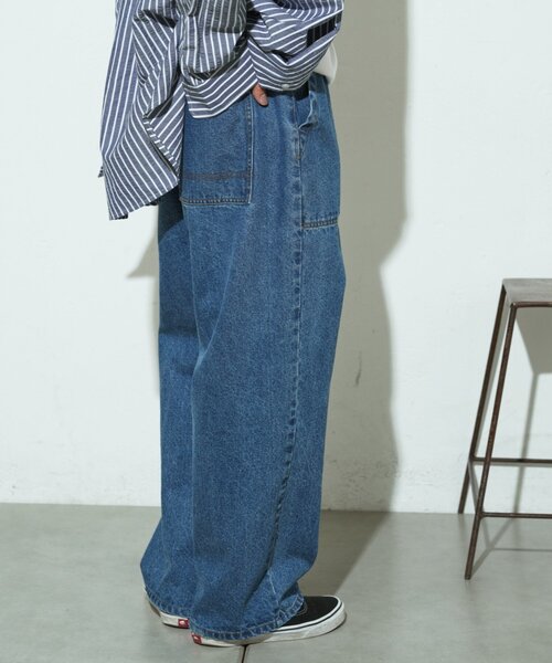 CIAOPANIC TYPY（チャオパニックティピー）の「ウォッシュドベイカーワイドデニムパンツ/セットアップアイテムあり（デニムパンツ・メンズ・ブルー/ベージュ/ブラック・MEDIUM/LARGE）」の18枚目の写真