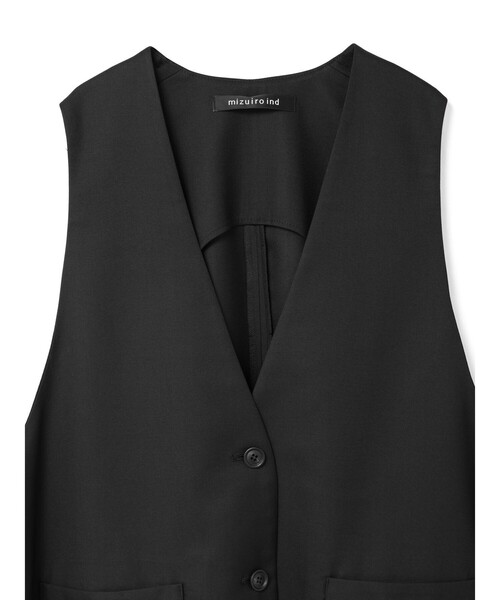 mizuiro ind ディープVネックワイドベスト