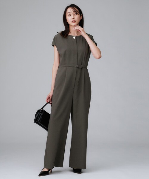 UNTITLED（アンタイトル）の「【きれいめ/オールインワン】梳毛調合繊コンビネゾン（サロペット/オーバーオール・レディース・チャコールグレー・48/44/04/02/01/00）」の17枚目の写真