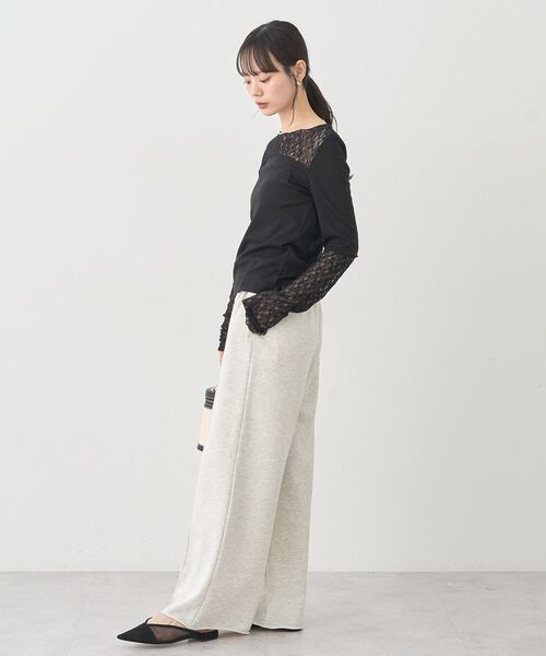 earth music&ecology（アースミュージックアンドエコロジー）の「レース×アイレットプルオ－バー（Tシャツ/カットソー・レディース・その他14/ブラック/オフホワイト・FREE）」の19枚目の写真