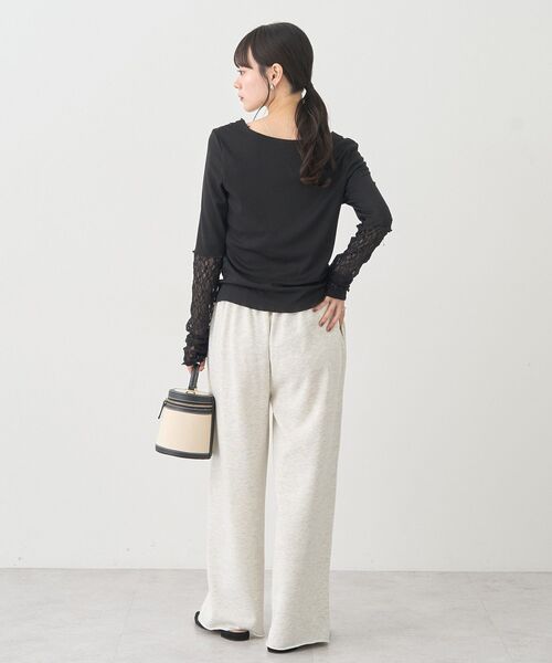 earth music&ecology（アースミュージックアンドエコロジー）の「レース×アイレットプルオ－バー（Tシャツ/カットソー・レディース・その他14/ブラック/オフホワイト・FREE）」の20枚目の写真