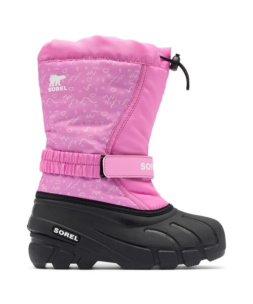 防滑 防水・撥水 SOREL／チルドレンズ フルーリー ブーツ プリント
