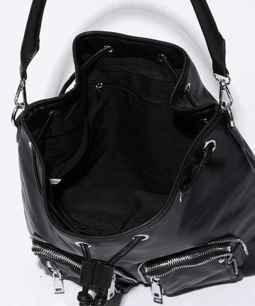 Chick（チック）の「Stud Design Pocket Backpack/スタッズデザインポケットバックパック（バックパック/リュック・レディース・ホワイト/ブラック・FREE）」の18枚目の写真