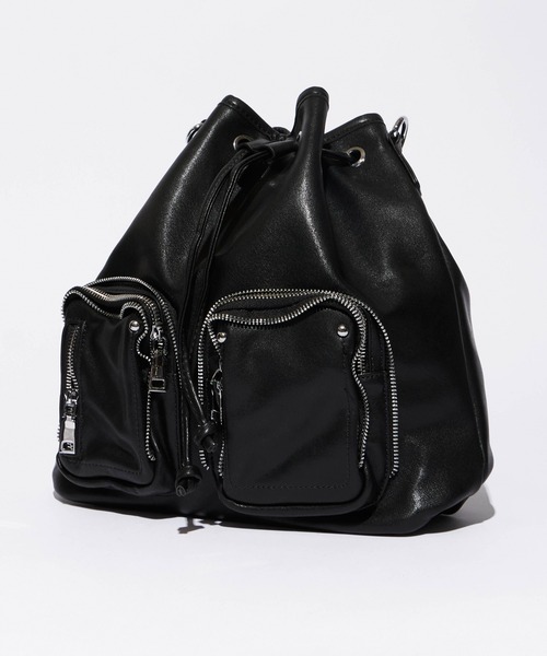 Chick（チック）の「Stud Design Pocket Backpack/スタッズデザインポケットバックパック（バックパック/リュック・レディース・ホワイト/ブラック・FREE）」の10枚目の写真