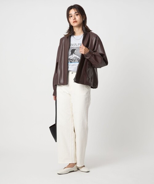 BARACUTA（バラクータ）の「【別注】＜BARACUTA＞レザーライク G4 ジャケット（その他アウター・レディース・ダークブラウン/ブラック・FREE）」の5枚目の写真