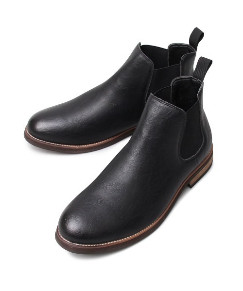 BACKYARD FAMILY(バックヤードファミリー)の「glabella SIDE GORE BOOTS(ブーツ・メンズ・ダークブラウン/ブラック・25cm/26cm/27cm)」の1枚目の写真