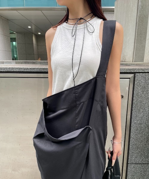 AIC.（エーアイシー）の「【再入荷】パッド付きカットリブショートアメスリタンクトップ（タンクトップ・レディース・オフホワイト/チャコールグレー/ブラック・FREE）」の10枚目の写真