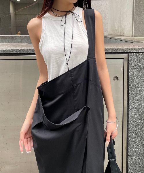 AIC.（エーアイシー）の「【再入荷】パッド付きカットリブショートアメスリタンクトップ（タンクトップ・レディース・オフホワイト/チャコールグレー/ブラック・FREE）」の11枚目の写真