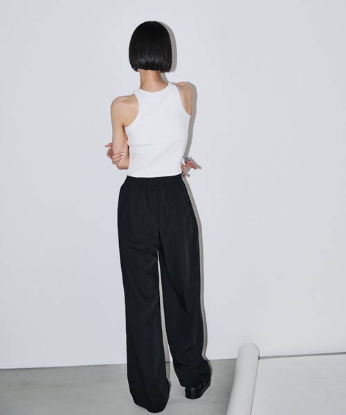 AIC.（エーアイシー）の「【再入荷】パッド付きカットリブショートアメスリタンクトップ（タンクトップ・レディース・オフホワイト/チャコールグレー/ブラック・FREE）」の19枚目の写真