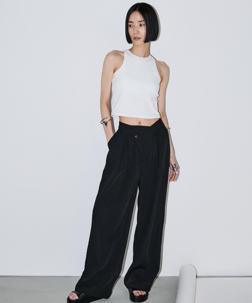 AIC.（エーアイシー）の「【再入荷】パッド付きカットリブショートアメスリタンクトップ（タンクトップ・レディース・オフホワイト/チャコールグレー/ブラック・FREE）」の20枚目の写真