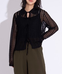 PUNYUS | フロントリボンレースシャツ(シャツ/ブラウス)