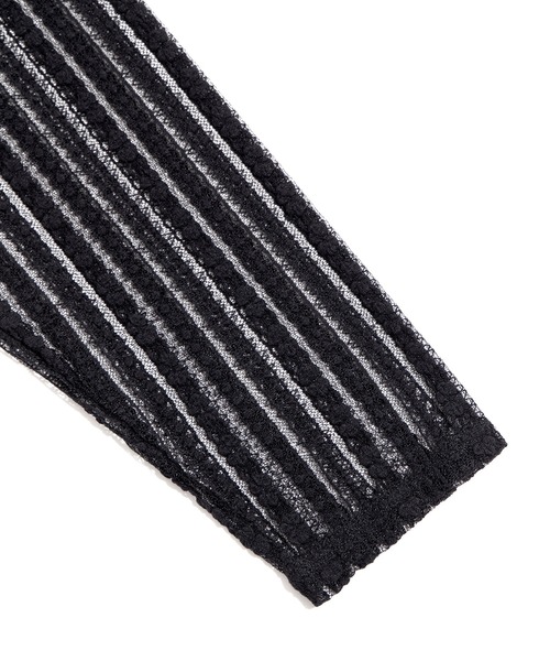 PUNYUS（プニュズ）の「フロントリボンレースシャツ（シャツ/ブラウス・レディース・ブラック/ホワイト・1/2/3/4）」の15枚目の写真