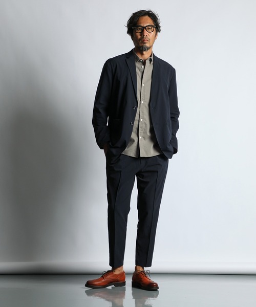 The DUFFER of ST.GEORGE(ザダファーオブセントジョージ)の「SETUP DOT MESH SLACKS:ドットメッシュ調 セットアップスラックス(スラックス・メンズ・ネイビー/チャコールグレー・SMALL/X-LARGE/LARGE/MEDIUM)」の6枚目の写真