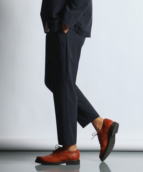 The DUFFER of ST.GEORGE(ザダファーオブセントジョージ)の「SETUP DOT MESH SLACKS:ドットメッシュ調 セットアップスラックス(スラックス・メンズ・ネイビー/チャコールグレー・SMALL/X-LARGE/LARGE/MEDIUM)」の7枚目の写真