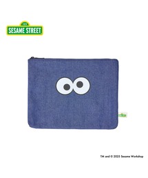 Cosme Kitchen（コスメキッチン）の「Biople / ＜セサミストリート＞デニム風ポーチ　クッキーモンスター（その他ビューティーグッズ）」