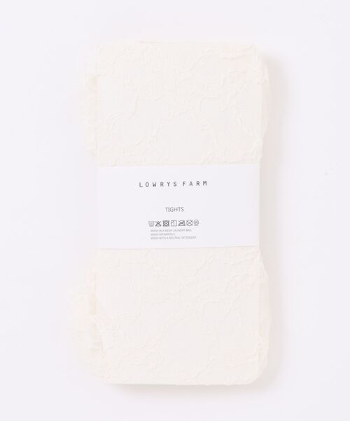 LOWRYS FARM（ローリーズファーム）の「レースタイツ　579648（タイツ/ストッキング・レディース・ブラック/アイボリー・FREE）」の2枚目の写真