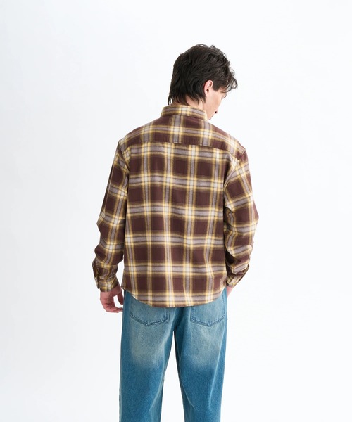 ELEMENT(エレメント)の「ELEMENT メンズ ALL SEASON 1PKT LIGHTWEIGHT 長袖シャツ 【2025年秋冬モデル】/エレメント胸ポケットワンポイントチェック柄長袖シャツ(シャツ/ブラウス・メンズ・グリーン系その他・MEDIUM/LARGE/X-LARGE)」の8枚目の写真