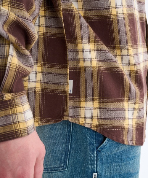 ELEMENT(エレメント)の「ELEMENT メンズ ALL SEASON 1PKT LIGHTWEIGHT 長袖シャツ 【2025年秋冬モデル】/エレメント胸ポケットワンポイントチェック柄長袖シャツ(シャツ/ブラウス・メンズ・グリーン系その他・MEDIUM/LARGE/X-LARGE)」の5枚目の写真