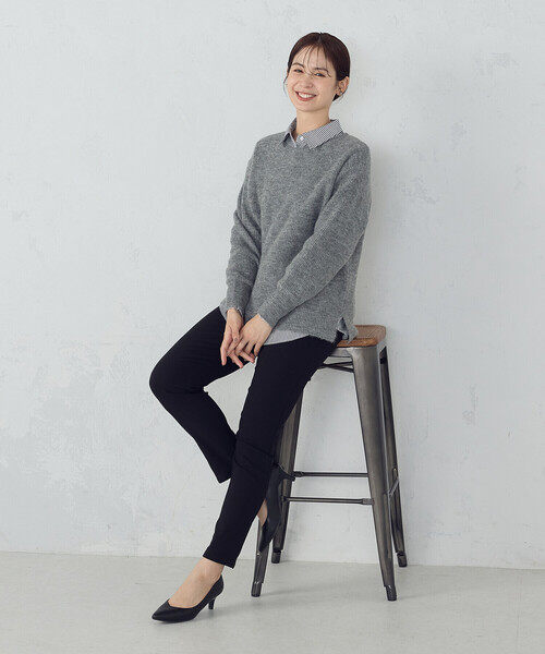 COMME CA ISM（コムサイズム）の「【美しいベーシックパンツ】裏起毛　ハイテンションパンツ（その他パンツ・レディース・ベージュ/ダークブラウン/ブラック/グレイッシュベージュ・MEDIUM/SMALL/X-SMALL/XX-SMALL/XX-LARGE/X-LARGE/LARGE）」の22枚目の写真