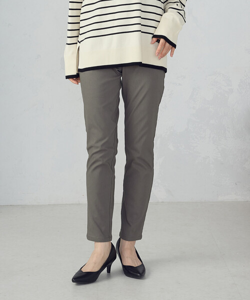 COMME CA ISM（コムサイズム）の「【美しいベーシックパンツ】裏起毛　ハイテンションパンツ（その他パンツ・レディース・ベージュ/ダークブラウン/ブラック/グレイッシュベージュ・MEDIUM/SMALL/X-SMALL/XX-SMALL/XX-LARGE/X-LARGE/LARGE）」の6枚目の写真